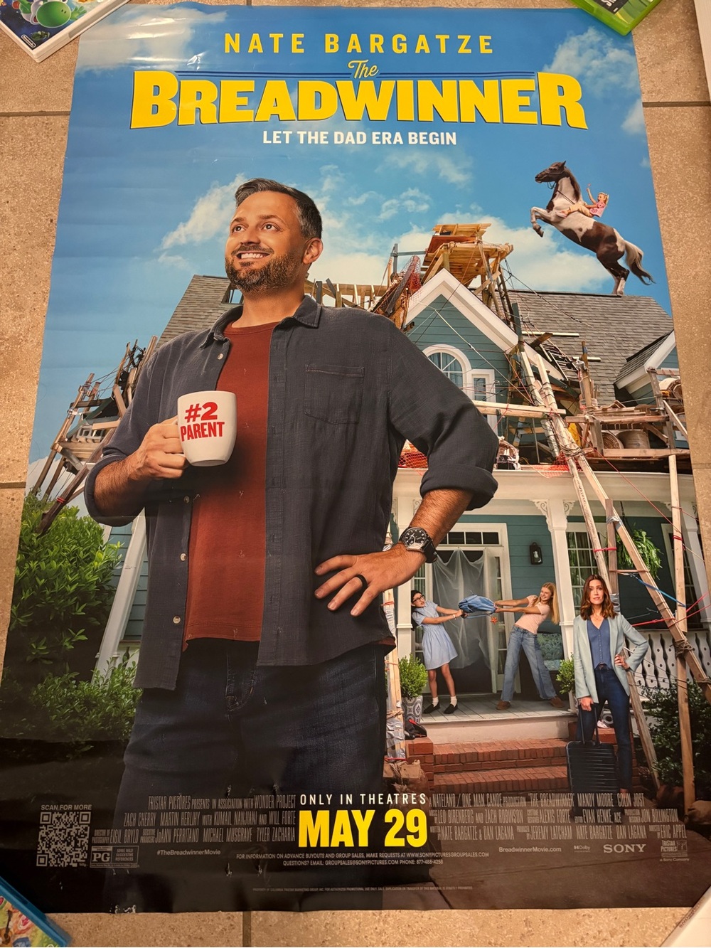 The Breadwinner Original US Movie Poster Nate Bargatze 27x40 Double Sided